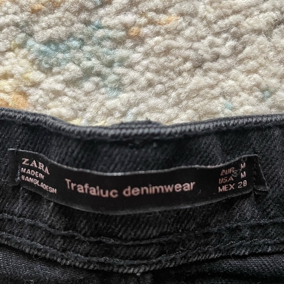 Zara Denim Black Mini Skirt size Medium - Picture 4 of 5